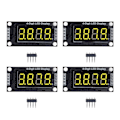 Miniatyrbild 2 av 4: 4 set digitalrör visningsmodul LED 4 siffror 7 segment 0,36 tum TM1637 drivchip gul MRA110C