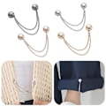 Miniatyrbillede 5 af 5: 5 stk. Magnetiske Clips til Bukser, Magnetiske Spænder med Kæde, Multifunktionelle Tøjlukninger, Magnetiske Pins til Sjal, Cardigan, Manchet, Kant Silver