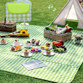 Miniatyrbillede 1 af 5: Picnic tæppe, ekstra stort vandtæt sandtæt picnic tæppe, maskinvaskbart picnic tæppe perfekt til strandhave og camping på græs
