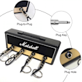 Miniatyrbilde 2 av 5: Nøkkelholder for vegg, gitar nøkkelkroker, JCM800 Standard gitar nøkkelring, gitarforsterker nøkkelholder krok med 4 nøkkelholdere, svart White
