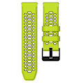 Miniatyrbild 3 av 5: Tvåfärgat Silikonarmband för Suunto 7 / 9 / 9 Baro 24mm, Multi-hålsdesign Snabbfäste Armband, Lime Svart