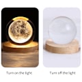 Miniatyrbillede 3 af 5: 3D Krystal LED Lys Solsystem Bold Planet Natlys solar system