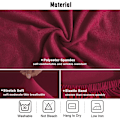 Miniatyrbild 3 av 5: pcs Stretch Stolskydd - Tvättbara Stretch Matstolsöverdrag Red wine