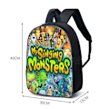 Miniatyrbillede 3 af 3: Vandtæt My Singing Monsters Trykt Mina Singing Monsters Trykt Børnerygsæk Skoletaske Rejserygsæk til Drenge Piger Rygsæk Skole B A