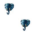 Pikkukuva 4 / 5: 1/2/3/5 Vahva ja kestävä eläinpään avaimenkoukku yksinkertaiseen retro-siniseen (elefantti) Retro blue(elephant) 2 Set