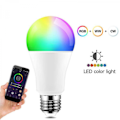 Miniatyrbillede 2 af 5: Trådløs telefonstyring RGBCW lyspære timer dæmpbar lampe flerfarvet E27