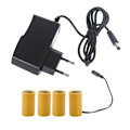 Miniatyrbillede 1 af 11: 6V LR14 C Dummy Batteri C Størrelse Batteriadapterkabel Erstat 4 stk. 1,5V C Batterier til LED Lys Elektronisk Legetøj 0.11 EU