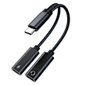 Miniatyrbild 1 av 5: USB-C-delare, Multifunktionell, Laddning & Hörlurar Samtidigt