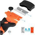 Miniatyrbilde 2 av 5: Razor Scraper Tool for å fjerne etiketter, registreringsklistremerker, fargetone