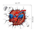 Pikkukuva 2 / 2: 3D-piirretty Spiderman-seinätarra Super sankari pojille lastenhuoneeseen--