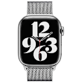 Miniatyrbilde 4 av 4: Apple sølv rustfritt stål milanese loop for 38mm 40mm 41mm klokker