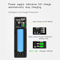 Miniatyrbillede 4 af 5: Oplader 26650 USB Smart Nikkel Hydrogen Aa Aaa 21700 Enkelt Slot Lithium Batteri Oplader