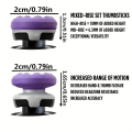 Miniatyrbilde 4 av 5: 2 sett grepforlengelseshetter for høytytende tommelgrep, for spilltilbehør High rise purple+Red