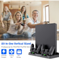 Miniatyrbild 8 av 8: PS4 Vertikalställ, All-in-One PS4 Vertikalställ Hållare Fläkt för Playstation 4 Pro/Slim, PS4 Controller Laddningsstation