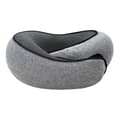 Nackkudde i Memory Foam för Resor 360 Graders Stöd U-formad Flygplanskudde med Justerbart Kardborreband Sovkudde Dark Gray