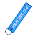 Miniatyrbild 1 av 5: Remove Before Flight Nyckelring Polyesterbroderimeddelande Blue