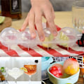 Miniatyrbild 3 av 5: 4 Cavity Bar Sphere Ice Cube Mould Form Ball Frys Maker Fack White 2 pcs