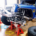 Miniatyrbild 6 av 8: 6 Tons Simulation Jack Stands Reparationsverktyg för fjärrleksak Yellow