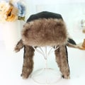 Miniatyrbild 4 av 8: Unisex Warm Trapper Aviator Trooper Öronlapp Vinterklaffar Skidhatt Black