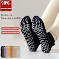 Miniatyrbild 2 av 8: 1Par Dam Anti-Slip Sock Yoga Sock Bomull Elasticitetsstrumpor White