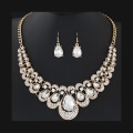 Miniatyrbild 1 av 8: 1 set smycken mode metall sparkle diamant halsband örhänge set White