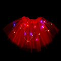 Miniatyrbild 3 av 5: Girl Butterfly Light Up Tutu LED-kjol Glow Flower Party Red