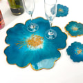 Miniatyrbild 4 av 5: Sakura Tea Tray Coaster Form för gör-det-själv för epoxiharts M N1