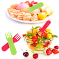 Miniatyrbild 3 av 5: 10 st fruktgaffel i plast Mini tecknad fruktgaffel 10pcs