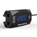 2 i 1 universal motorcykel voltmeter Vattentät display Blue