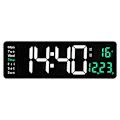 Miniatyrbild 1 av 5: LED Digital Väggklocka Elektronisk Väggdatum Väggmonterad Green 16 in