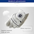Miniatyrbild 8 av 8: Golfhandskar Andas lammskinn Halkfria Golfhandskar Single Left white size-26