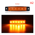 Miniatyrbild 3 av 5: 12V 6 SMD LED bilbuss lastbil släpvagn sidomarkeringsindikator A3