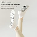 Miniatyrbild 3 av 8: 1Par Dam Anti-Slip Sock Yoga Sock Bomull Elasticitetsstrumpor White