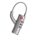Miniatyrbild 1 av 8: Bärbar säkerhet TSA Customs Code Lock Lösenord Stålkabel Silver
