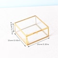 Miniatyrbild 7 av 7: Transparent glas smyckeskrin Bröllopsring box