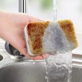 Miniatyrbild 3 av 5: Strong Magic Sponge Rengöringsborste Diskskål Tvättsvampsats Grey 5 pcs