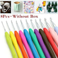 Miniatyrbild 1 av 5: 8st färgade virknålar Garnstickning s Set Tool Kit 8pcs-without box