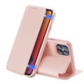 Dux Ducis Skin X -nahkakotelo iPhone 12 Pro Max, vaaleanpunainen