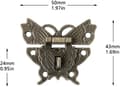 Miniatyrbilde 2 av 5: Spenne i antikk stil Vintage spenner Hasp spenne Lås spenne Sommerfugl