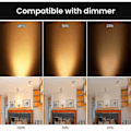 Miniatyrbillede 4 af 5: Pakke med 8 halogenpærer Gu5.3 Mr16 35w 12v Dæmpbar - varm hvid 2800k, 400 lumen, lås Jz [DB]