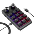 RGB Programmerbart Makrotangentbord 12 Tangenter Plug-Play Minitangentbord för Enhandsspel