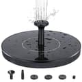 Soldriven vattenfontän 16 cm Svart