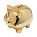 HA~Ceramic Gold Piggy Bank Cute Creative Home Decor, Gold Pig