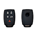 Miniatyrbillede 1 af 11: Passer til gammel Volvo S40 smart 5-knaps silikoneskal Volvo C30 C70 nøgleetui hul mod Black with white