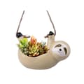 22 cm Hanging Sloth Planter, Succulent Flower Pot, Garden Decor Khaki