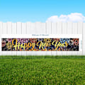 Miniatyrbild 1 av 5: 2 STK 118X20 Tum | Dekorationer 2025, Glad Nyår Gräsmatta Banner | Glad Nyår Dekorationer 2025, Nyårsafton Festtillbehör