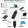 Miniatyrbillede 2 af 5: 2 stk USB Type-C Data USB-C Adapter Understøtter Hurtig Opladning (50V/5A) Stopper Datatyveri (Sølv)