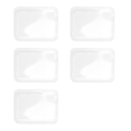 Miniatyrbillede 1 af 5: 5 Series hukommelseskort etui beskyttelsesetui til SD SDHC XD CF kort hvidt transparent