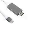Miniatyrbillede 1 af 5: USB Type-C til HDMI 2M Kabel til Samsung Galaxy S8 G950 - Hvid
