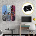 Miniatyrbillede 4 af 4: 2 stk. Skateboard Vægbeslag Skateboard Display Hænger Skateboard Hænger Holder Vertikal og Horisontal Til Skateboard Deck Display Opbevaring sort